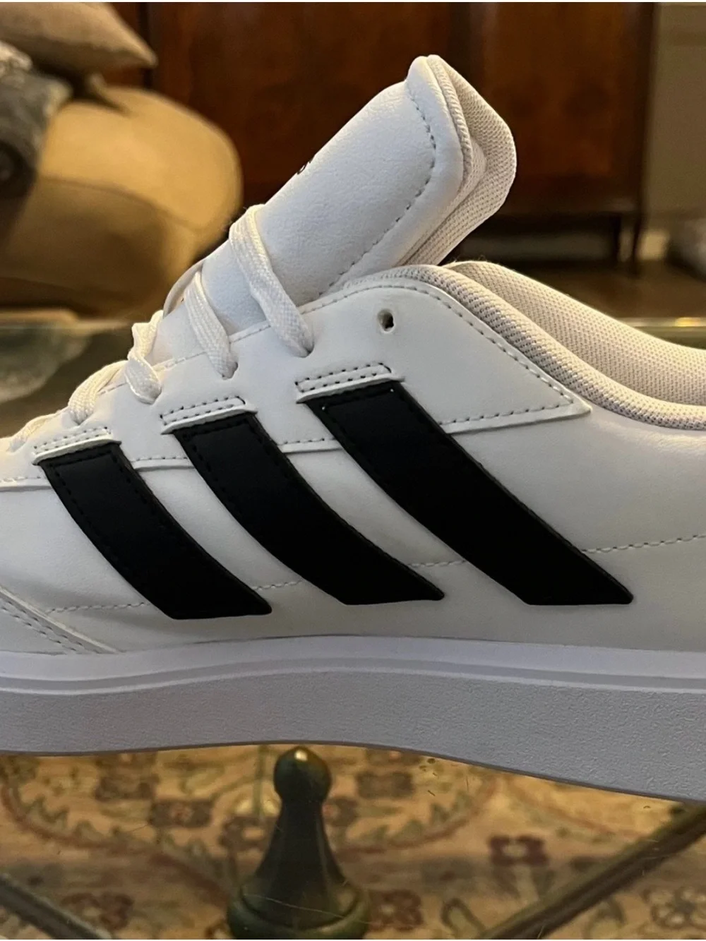Adidas Courtblock IF4033 Men’s 12.5 White Black Sneakers Court Shoes